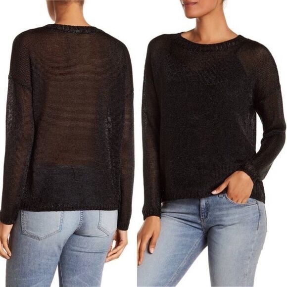 VINCE Metallic Sweater Black XS - Picture 3 of 6